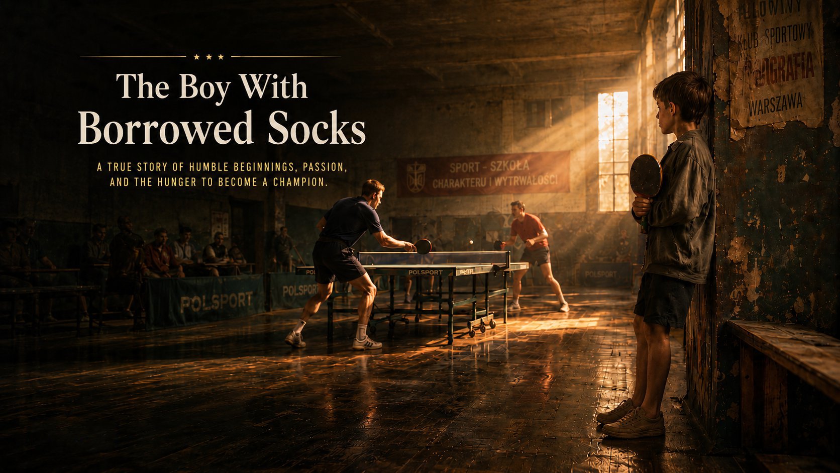 The Boy With Borrowed Socks true champion mindset story of a young boy watching table tennis players and learning silently