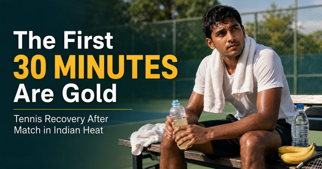 Tennis recovery after match in Indian heat