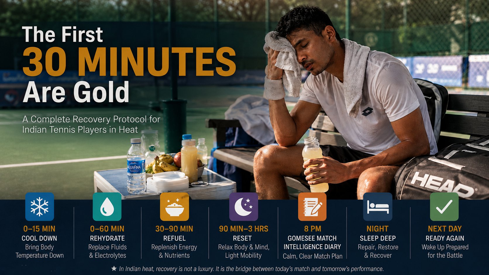 Tennis recovery after match recovery map for Indian tennis players